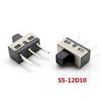 10PCS Slide Switch Micro-power Toggle Switch Single and Double-row Direct-inserted Horizontal Sliding Second Gear Third Gear
