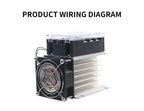 Three-phase Solid State Relay DC Control AC 380V 40A SSR-3 032 3840Z DC-AC Complete Set (Relay, Heat Sink, Fan)