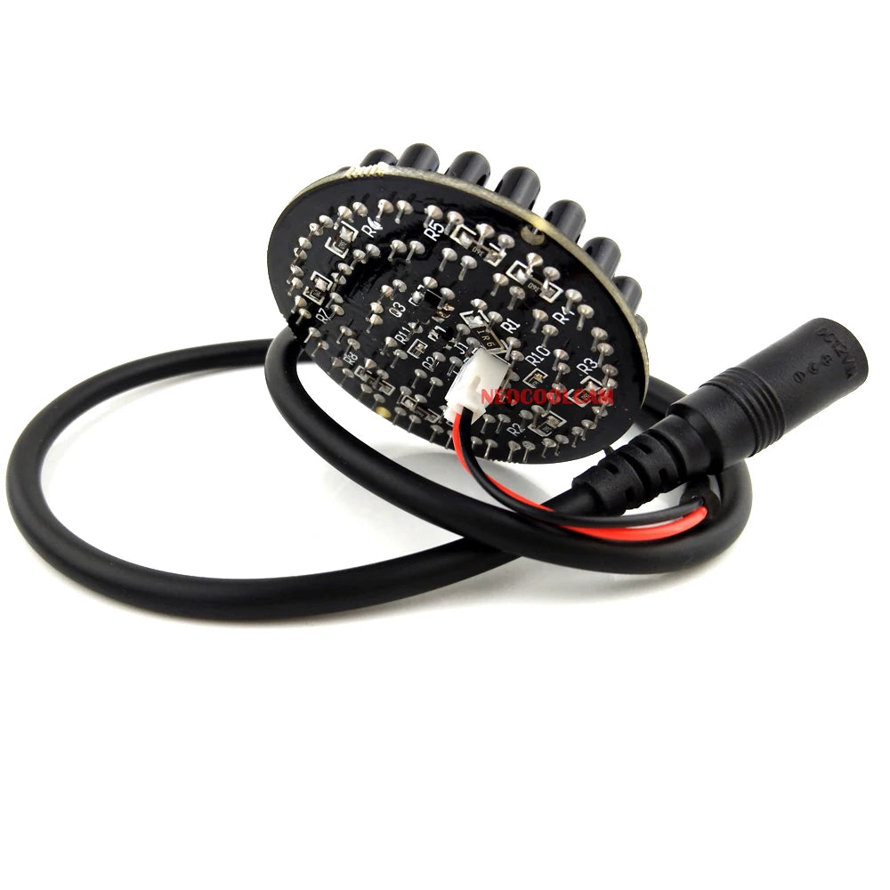 Invisible 940nm No Red Exposure at Night 48pcs IR Light Infrared Illuminator Board For CCTV Camera Night Vision + Power Cable