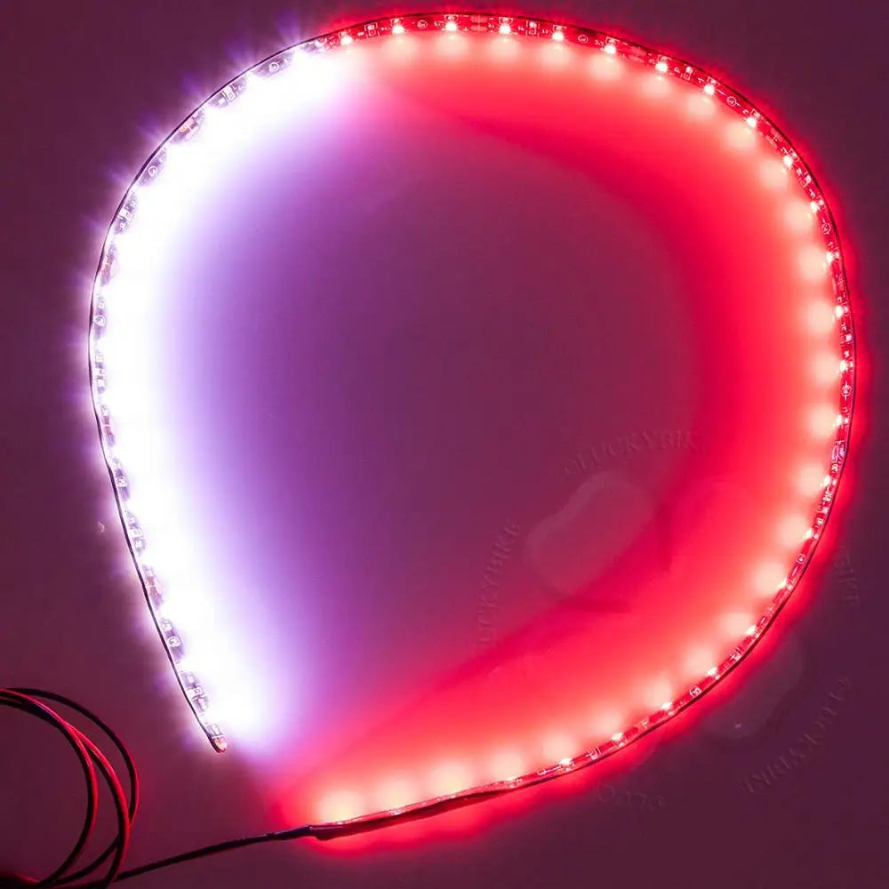 2x Dual Color LED flex Fender Channel Strip Red White Can Am Spyder f3s ryker dual color 3528 Orange LED strip Light