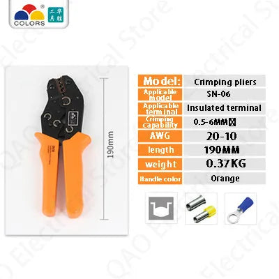 SN-48B crimping plier 0.5-2.5mm2 20-13AWG SN-28B/48B/2 Dupont XH2.54 KF2510 SM 2.54 3.96 TAB 2.8/4.8/6.3 Plug type terminal