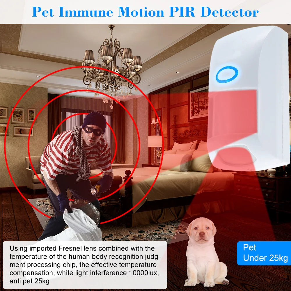 Auto PIR Sensor Dual Infrared IR Wireless Motion Detector 433Mhz RF Sensor Smart Home Automation Safety Alarm System
