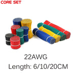 50Pcs 22AWG Tin-Plated PCB Solder Cable 22AWG 6/10/20cm Fly Jumper Wire Cable Tin Conductor Wires Connector Wire