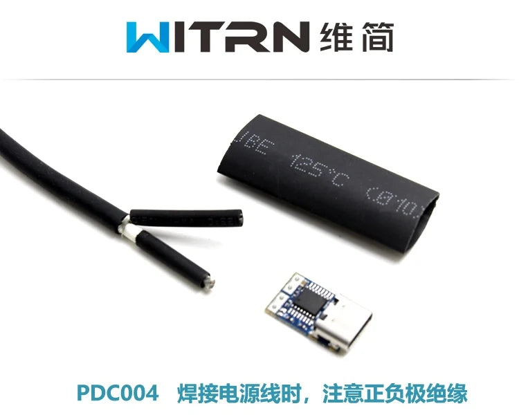 PDC004-PD PD decoy module Ip2721 PD23.0 to DC DC trigger extension cable PLR QC4 charger 9V 12V 15V 20V TYPE-C