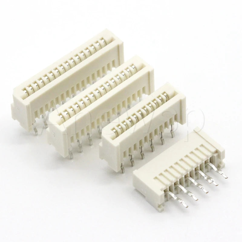 1.25MM FFC/FPC Connector LCD Flexible Flat Cable Socket Double Row Right Angle Pin Type 4P/5P/6P/7P/8P/9P/10P/11P/12P/13P/14-32P