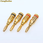 ChengHaoRan 4mm Gold-Plated Musical Audio Speaker Cable Wire Banana Plug Connector Plated Musical Speaker Cable Wire Pin