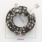 940nm 90 degrees 10 Grain IR LED board CCTV Accessories infrared light for Surveillance cameras night vision diameter 30mm