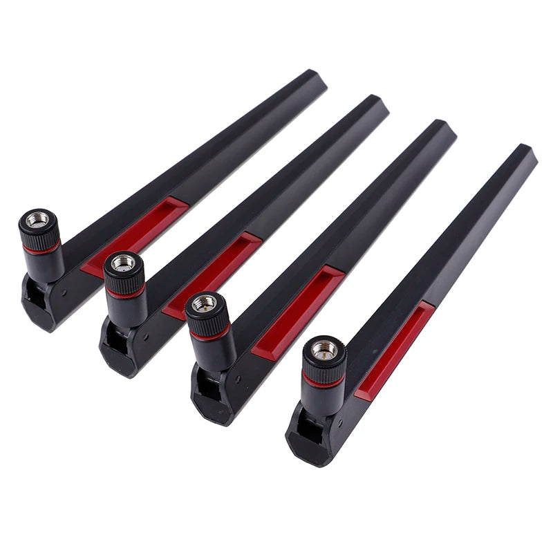 100pcs Wholesale 2.4G 5.8G Dual Band Router Antenna RP SMA Male Universal Antennas Amplifier WLAN WiFi Booster
