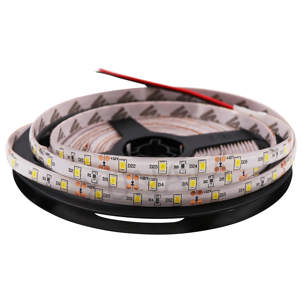 12V 24V LED Strip SMD 2835 Flexible LED Tape 5M 120 240 480Leds/m Waterproof Ribbon Diode Room Decor Warm Natural Cool White
