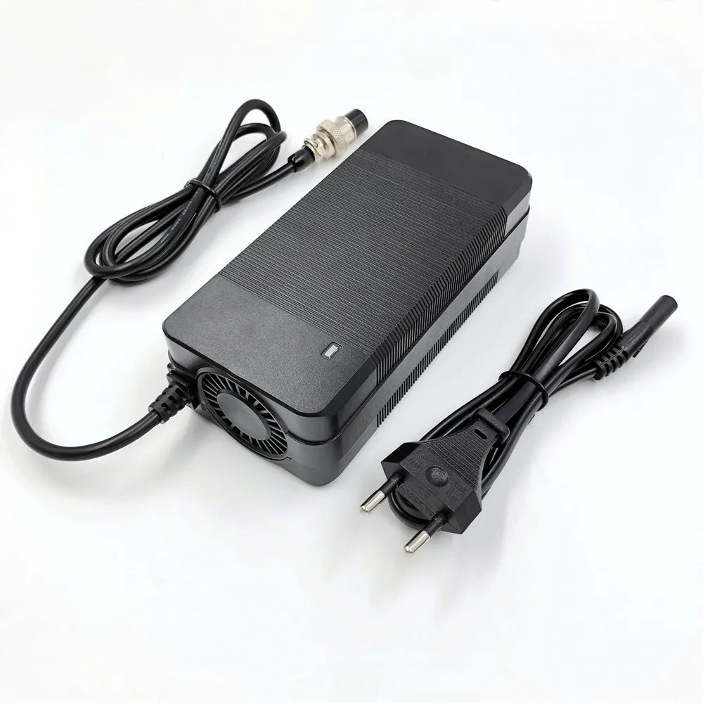 67.2V2.5A Fast Charger For 60V Wheelbarrow Harley Citycoco 16S 60V Lithium Battery GX16 Connector with Cooling Fan 100-240V