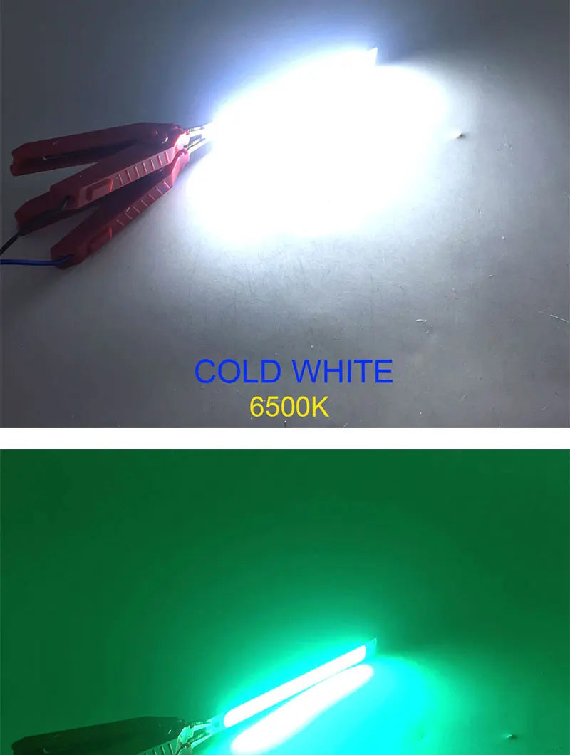 Dropshipping 120x10mm 3V 5V LED Bulb COB Strip Chip On Board  Warm Cold White Blue Red Green 5W LED Lights for COB Work Lamps