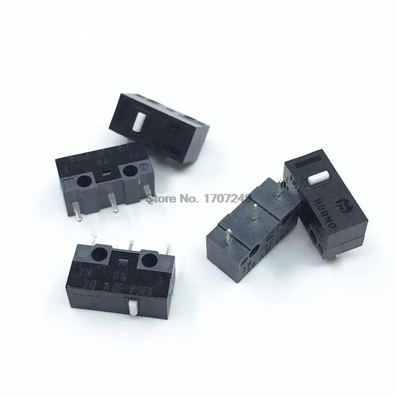 10Pcs HUANO Micro Switch Red Yellow Pink White Blue Green dot Blue Shell Pink Dot 80 million Mouse maintenance button switches