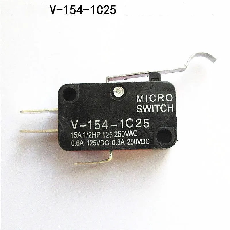 1/5PCS SPDT Momentary Travel Limit Micro Switch 16A 250VAC 1NO1NC 3pin Lever Roller V-151 V-152 V-153 V-154 V-155 Microswitch