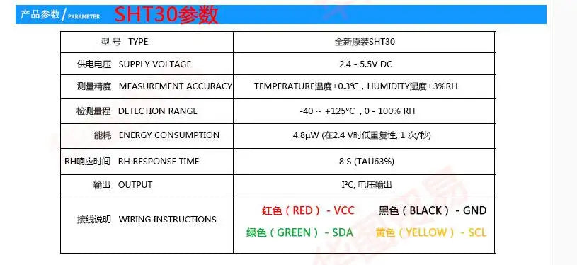 OEM cable length Temperature and humidity sensor SHT 10 SHT20 SHT30 SHT31 SHT35 High temperature waterproof Soil Sensor