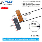 5 Pcs/Lot  WiFi 2.4G High Gain Built-in Flexible FPC Soft Antenna ZigBee Bluetooth Module Ipx Patch Antenna IPX to FPC Antenna