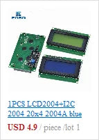 1PCS LCD2004+I2C 2004 20x4 2004A blue screen HD44780 Character LCD /w IIC/I2C Serial Interface Adapter Module For Arduino Module