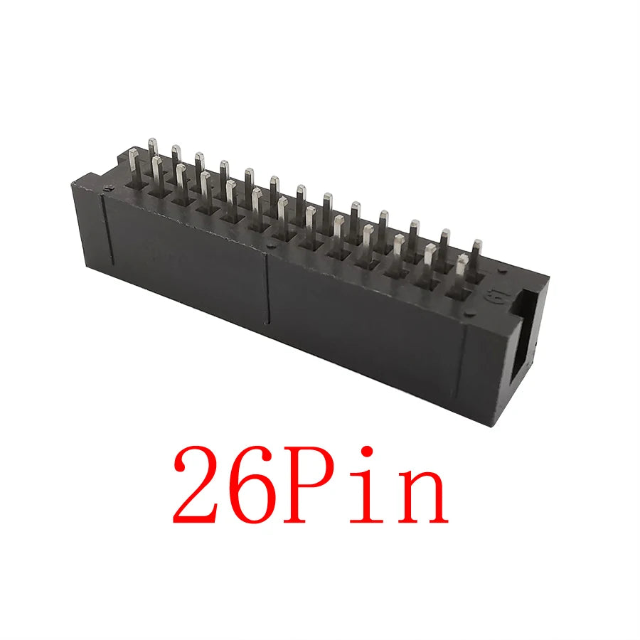 10Pcs DC3 2.54mm 6/10/16/20/26/34/40/50 Pin Male Socket IDC Box Headers PCB Connector Double-spaced ISP Straight Needle