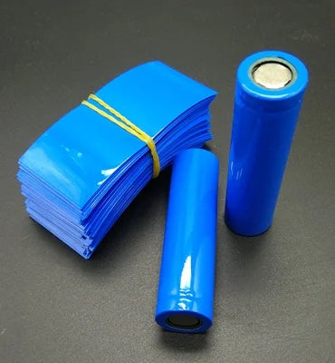 100pcs 18650 Battery Wrap Sleeve Heat Shrink Shrinkable Tube Insulated Multicolor Battery Skin PVC FilmTape Protector Cover Pipe