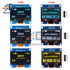 1.54 Inch OLED Module 5 Pin 7 Pin White Blue Yellow SPI IIC I2C Interface SSD1309 SPD0301 Driver 128x64 Display Screen Board