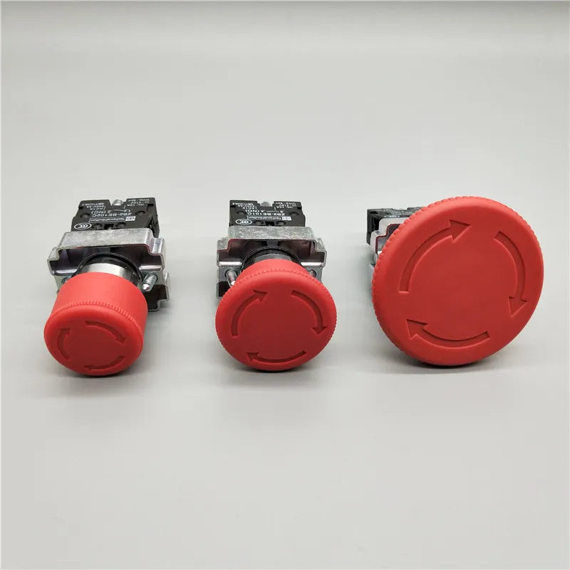 XB2-BS142 XB2-BS442 XB2-BS542 1NC Key Emergency Stop Rotary Push Button Switch 2 Position Locking 22mm Mushroom Head Button