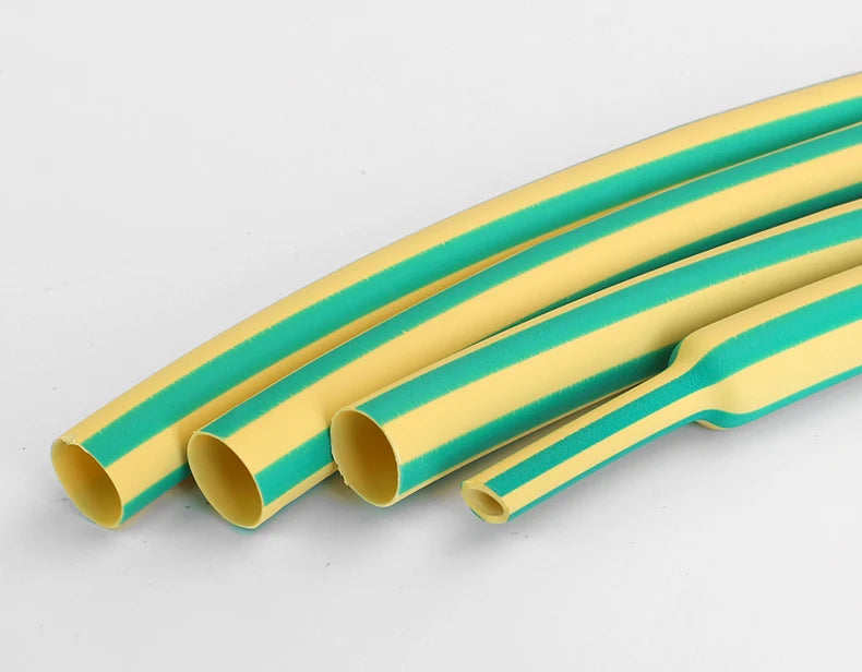 1M 3:1 Heat Shrink Tube with Glue Adhesive Lined  Dual Wall Tubing Sleeve Wrap Wire Cable Kit Yellow Green Dual Wall