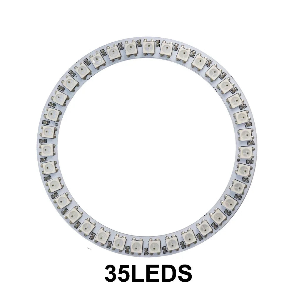 WS2812B 8/16/24/35/45 Leds Pixel Ring Addressable Led Modules WS2812 IC RGB Full Color Round Led Circle DC5V