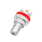 1pair/2pcs Luxury Gold plated RCA Jack Connector Panel Mount Chassis Audio Socket Plug Bulkhead with NUT Solder CUP 3Colors