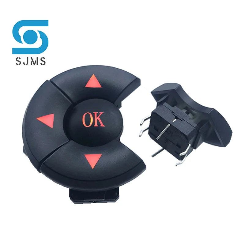 1set A14 cap 5 way direction Combination switch with Arrow OK button 12*12*7.3mm DIP with light Micro Tactile Button switch