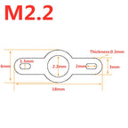 50pcs/100Pcs Silver-plated Copper double Head Soldering Terminal M2.2-M4.2 Circular Weld Washer Welding Sheet Soldering Lug