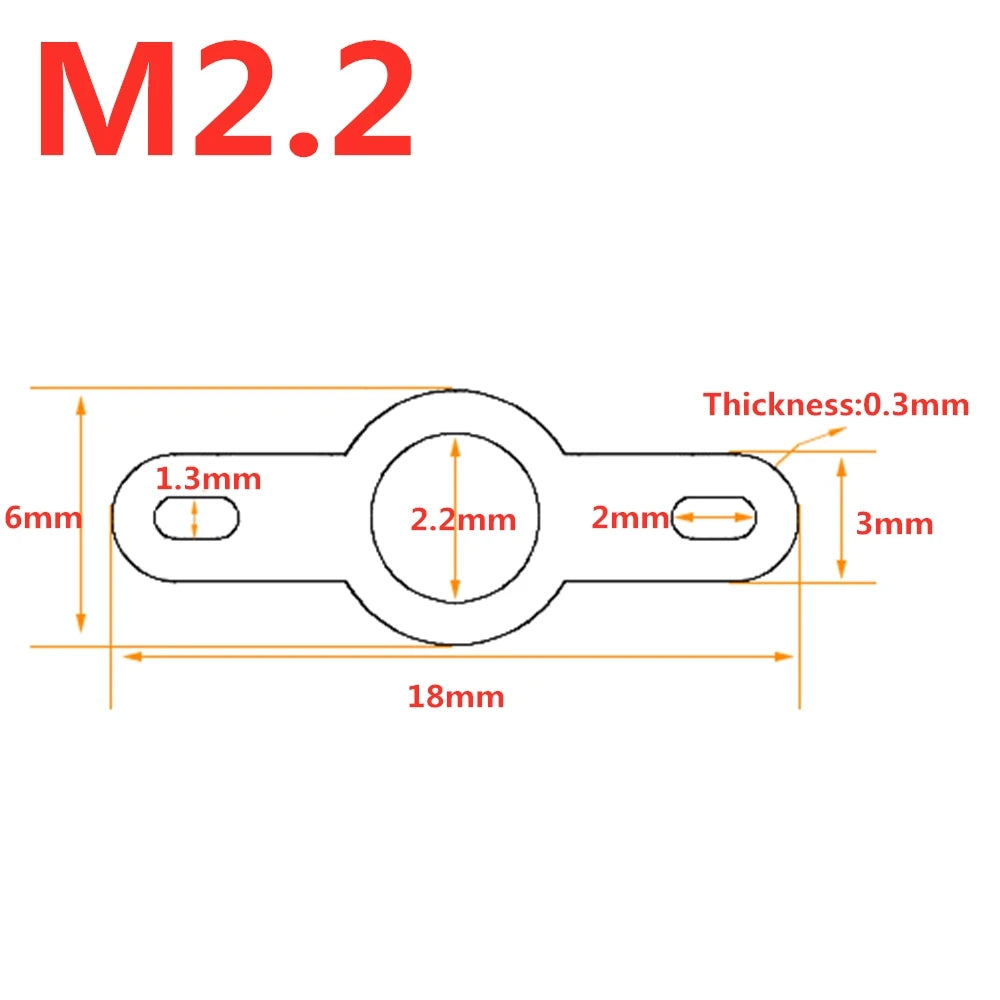 50pcs/100Pcs Silver-plated Copper double Head Soldering Terminal M2.2-M4.2 Circular Weld Washer Welding Sheet Soldering Lug
