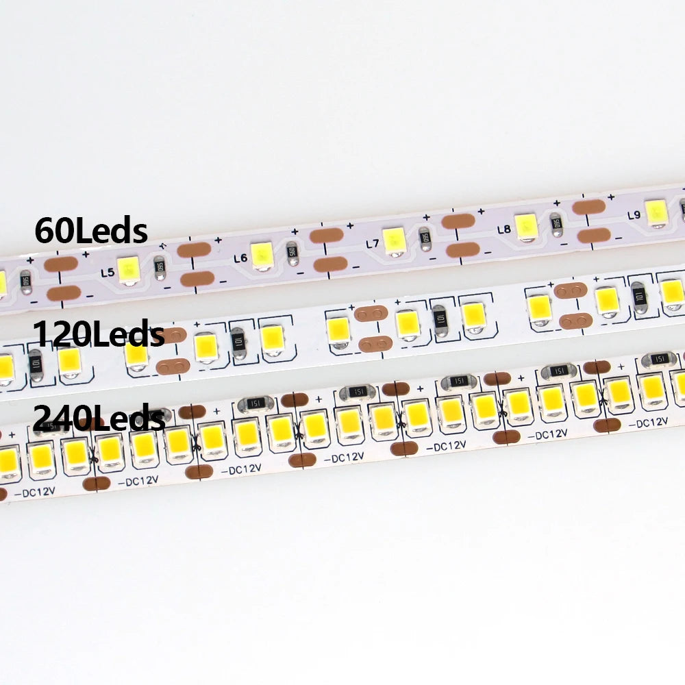 DC 5V 12V 24V Led Strip Light Diode Tape PC TV SMD 2835 1M - 5M 60/120/240 Leds/m 5 12 24 V LED Strip Decoration Light For Rooms