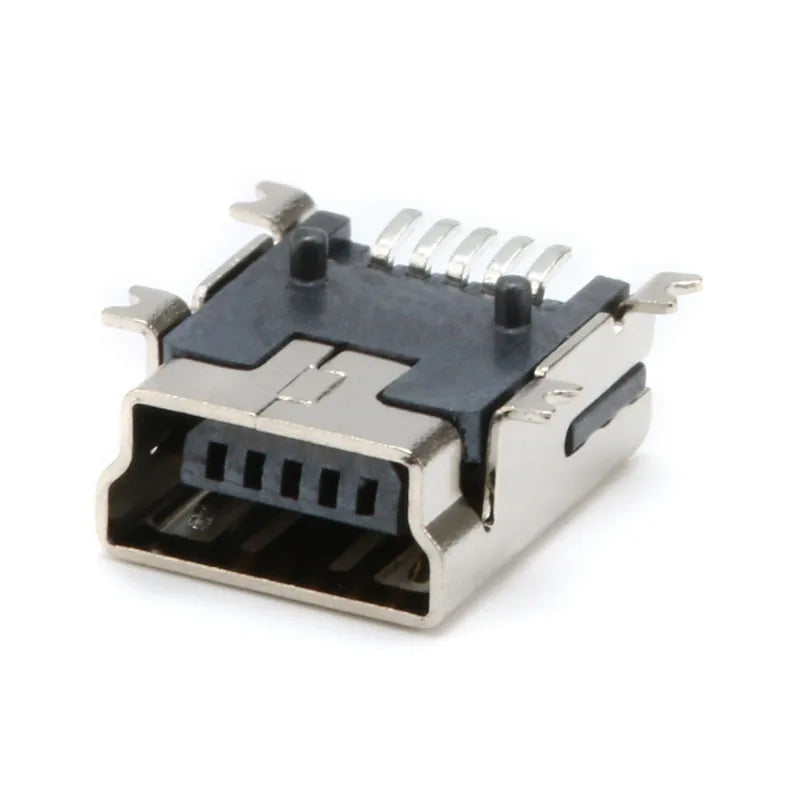 10/50Pcs Mini USB SMT SMD DIP 5 Pin Female Mini Type B Socket Connector Plug Straight DIP Jack Tail Connector Plug-in MINI USB