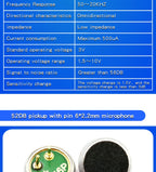 10PCS Condenser pick-up Microphone 9x7mm 9767 9x4.5mm 9745 6x5mm 6050 6x2.2mm 6022 4.5x2.2mm 4522 4x1.5mm 4015 MP3 Accessories