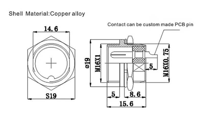 1/5Pcs GX16 2/3/4/5/6/7/8 Pin 16mm Circular Aviation Male Socket Plug Wire Panel Connector Adapter