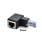 90/180/270 Degree Right Angle RJ45 Male to Female Cat5/6 Ethernet LAN Extension Adapter Cable  Screw panel mount Ethernet 30cm