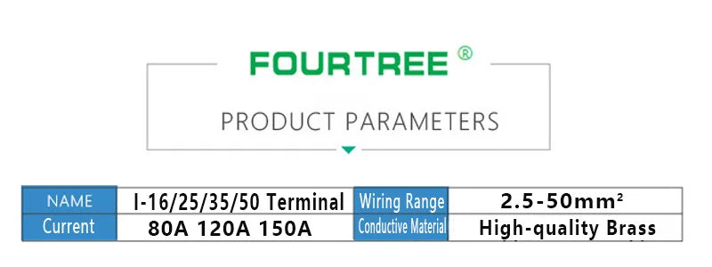 Terminal Block High Power I-Type Wire Cable Connector Quick Electrical Wiring Junction Box I-16/25/35/50  2.5-50mm2 80/120/150A