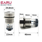 22mm IP67 Ultrashort Flash LED Alarm Indicator Light Signal Lamp Flashmetal Buzzer 12V 24V 220V Intermittent Sound Waterproor