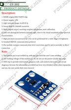 GY-302 BH1750 BH1750FVI light intensity illumination module for arduino 3V-5V