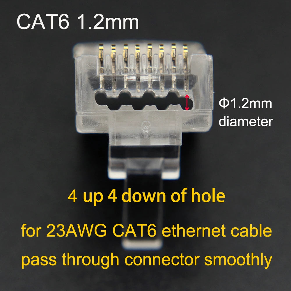 Xintylink RJ45 CAT6 Connector SFTP FTP STP Ethernet Cable Plug CAT5E CAT5 RG RJ 45 Network CAT 6 Metal Shielded Jack LAN 50U/6U