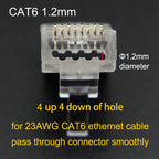 Xintylink RJ45 CAT6 Connector SFTP FTP STP Ethernet Cable Plug CAT5E CAT5 RG RJ 45 Network CAT 6 Metal Shielded Jack LAN 50U/6U