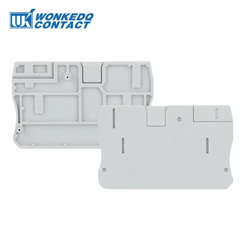 10Pcs PT6 Push-in Terminal Block Din Rail 6mm² Screwless Spring Feed-Through Connector Wire Electrical Strip Plug PT-6 PT 6