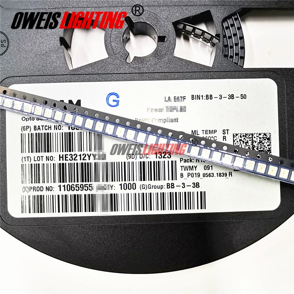 10pcs LA E67F-BACA-24-3A4B-Z 3528 AMBER SMD LED PLCC-4 Common Cathode 612-624nm 50mA 2.15v 2675mcd ( LA E67F LAE67F ) LIGHT BEAD