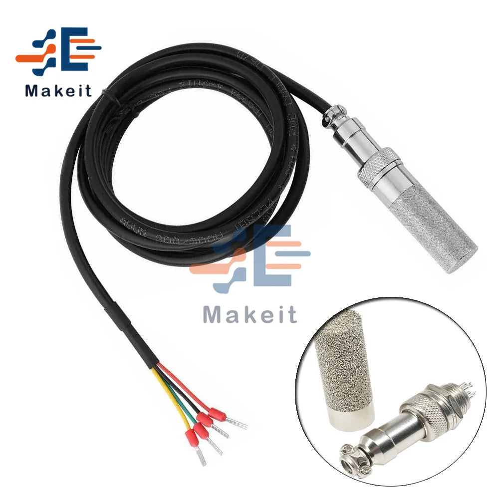 SHT10 SHT20 Sensor Probe Soil Temperature Humidity Sensor Agricultural Greenhouse Soil Moisture Sensor Dustproof Sensor Shell
