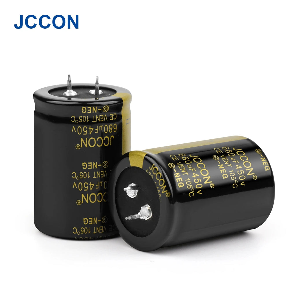 2Pcs JCCON Audio Electrolytic Capacitor 25V 35V 63V 100V 200V 250V 400V 450V 6800UF 10000UF 22000UF For Hifi Amplifier Low ESR