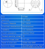 10PCS Condenser pick-up Microphone 9x7mm 9767 9x4.5mm 9745 6x5mm 6050 6x2.2mm 6022 4.5x2.2mm 4522 4x1.5mm 4015 MP3 Accessories