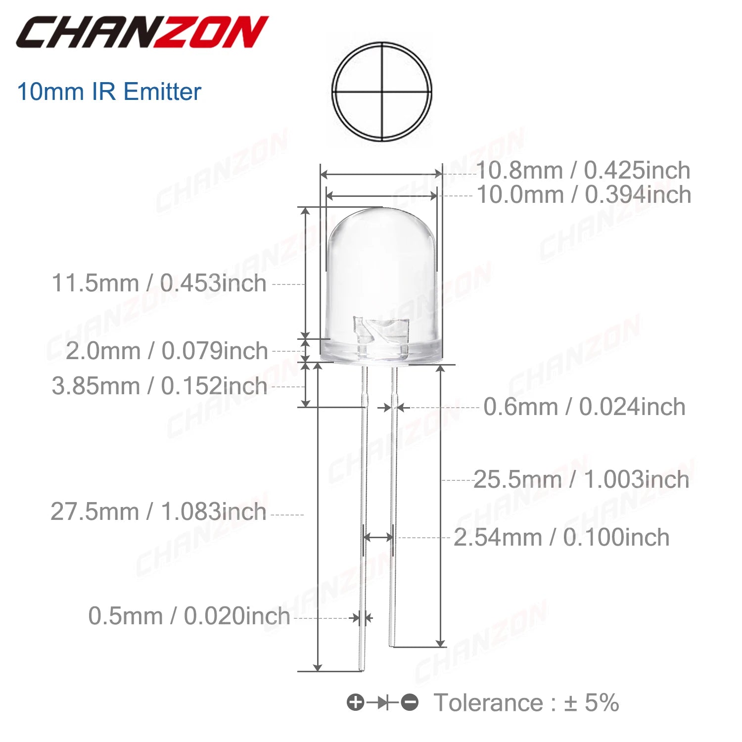 3mm 5mm 10mm IR LED Diode Transimitter Receiver 850nm 940nm Infrared Photodiode Phototransistor Emitter DIY Lights Emitting Bulb