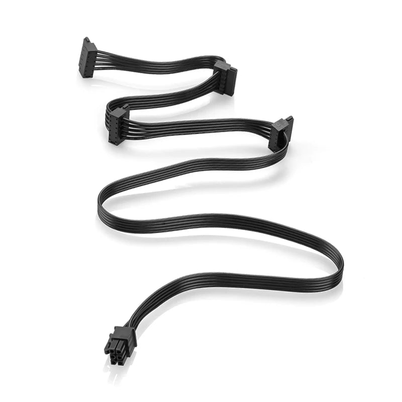 Rgeek PCI-E 6 Pin Male 1 to 4 SATA Molex Female Power Supply Splitter Supply Cable for Corsair RM650X RM750X RM850X RM1000X
