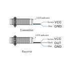 DC6~36V Waterproof Laser Photoelectric Switch M12 Laser Beam Sensor Detector 20 meters Distance NPN PNP