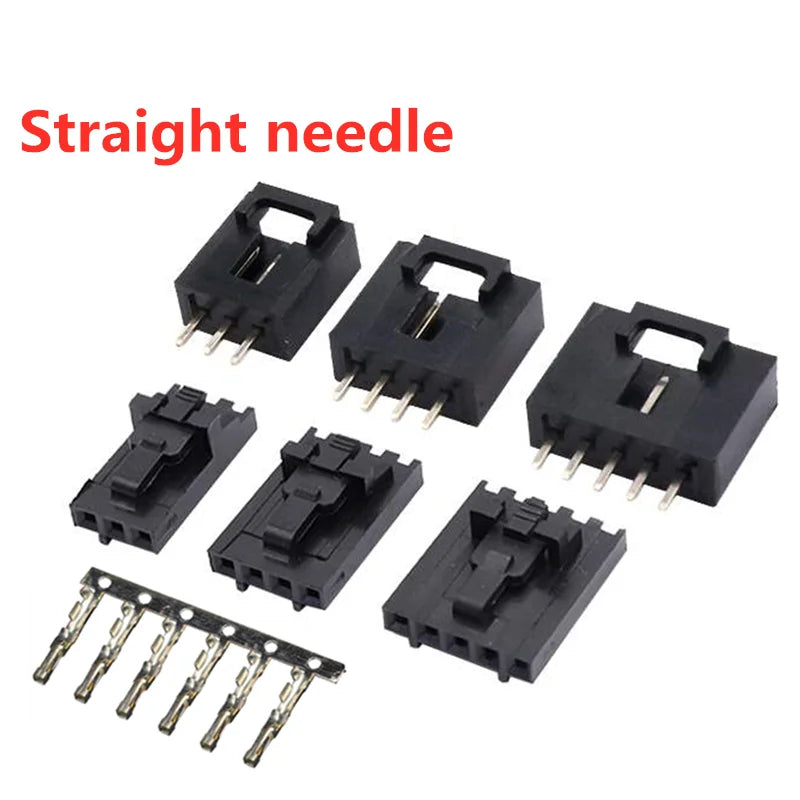 10/5sets MX2.54mm Dupont Connector 2/3/4/5/6 Pin Single Row Straight & Right Angle Pin Header Housing Crimp Terminal with Buckle