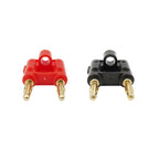 10Pcs/5Pair Double Row 4mm Banana Plug Audio Speaker Connector Twin Banana Plug Amplifier Terminal Couple Banana Socket Adapter
